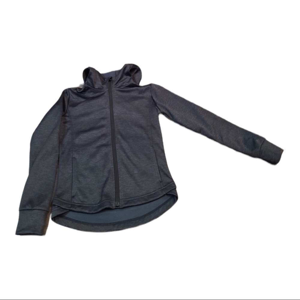 Zella Black Hooded Zip Up Jacket Size M